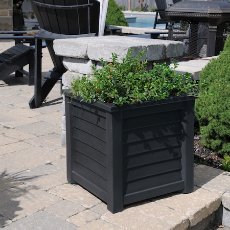 Mayne Lakeland 20x20 Planter - Black 5867-B